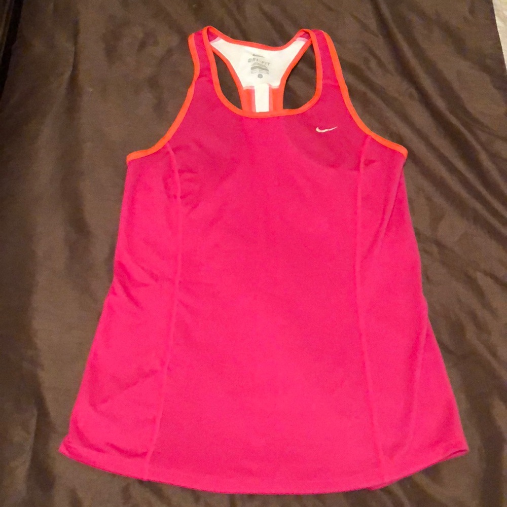 Pink and orange Nike dri fit tank top